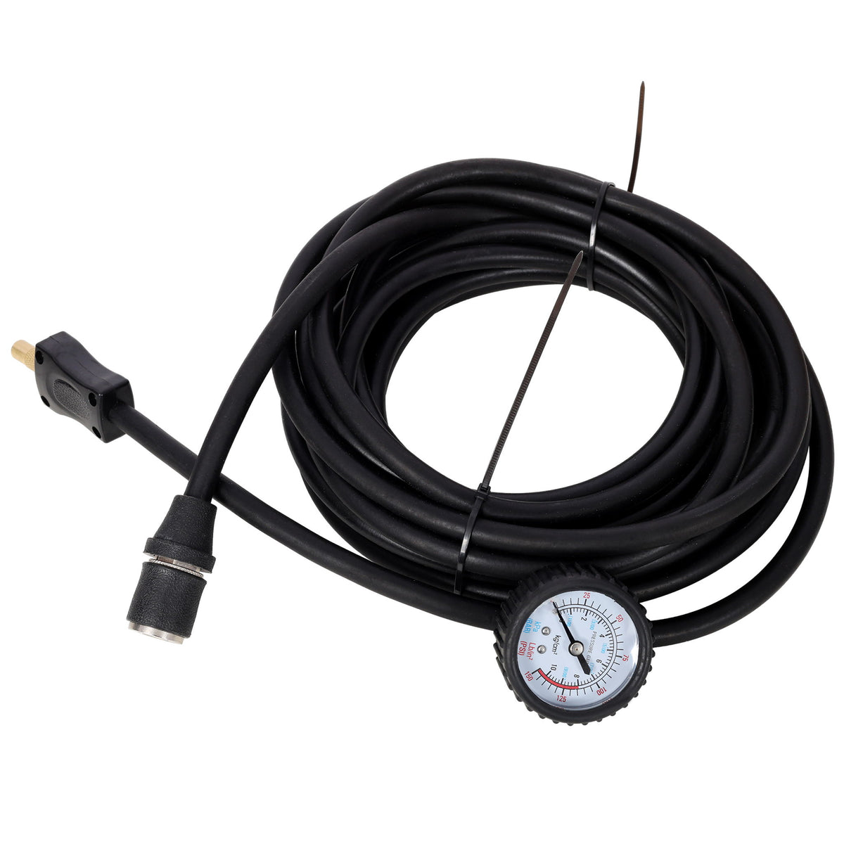 Heavy Duty 12V Air Compressor, Tire Inflator With Pressure Gauge, Compact Size - Black / Orange