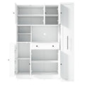 Large Kitchen Pantry Storage Cabinet Cupboard With Pull Out Side Cabinet