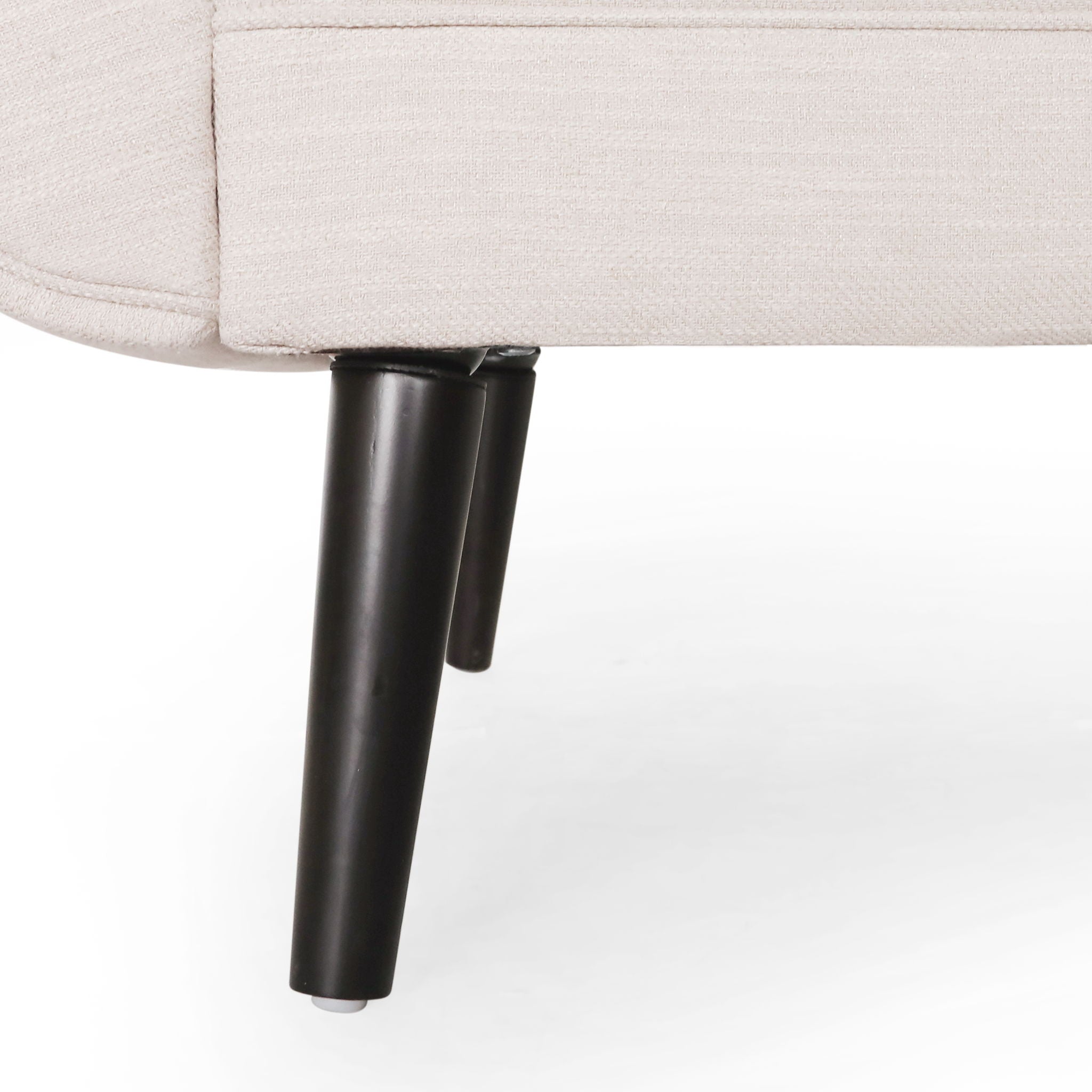 Auroral - Upholstered Chaise Lounge With Scrolled Arms And Tapered Legs