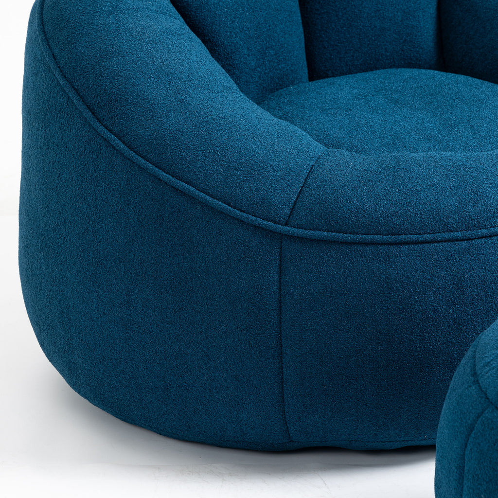 Bedding Bean Bag Sofa Chair High Pressure Foam With Footrest