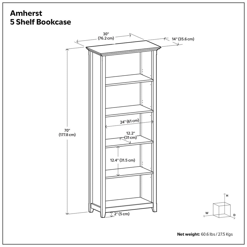 Amherst - Bookcase With Adjustable Shelves