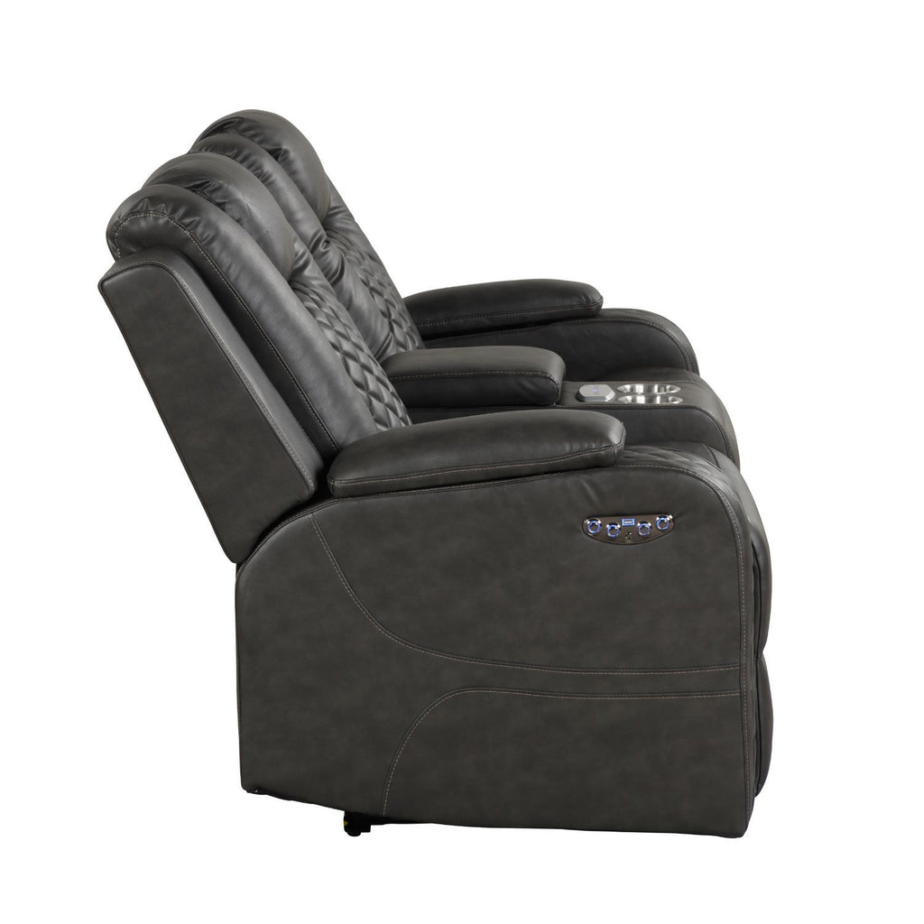 Benz - LED & Power Recliner With Adjustable Headrests And Ambient LED Lighting