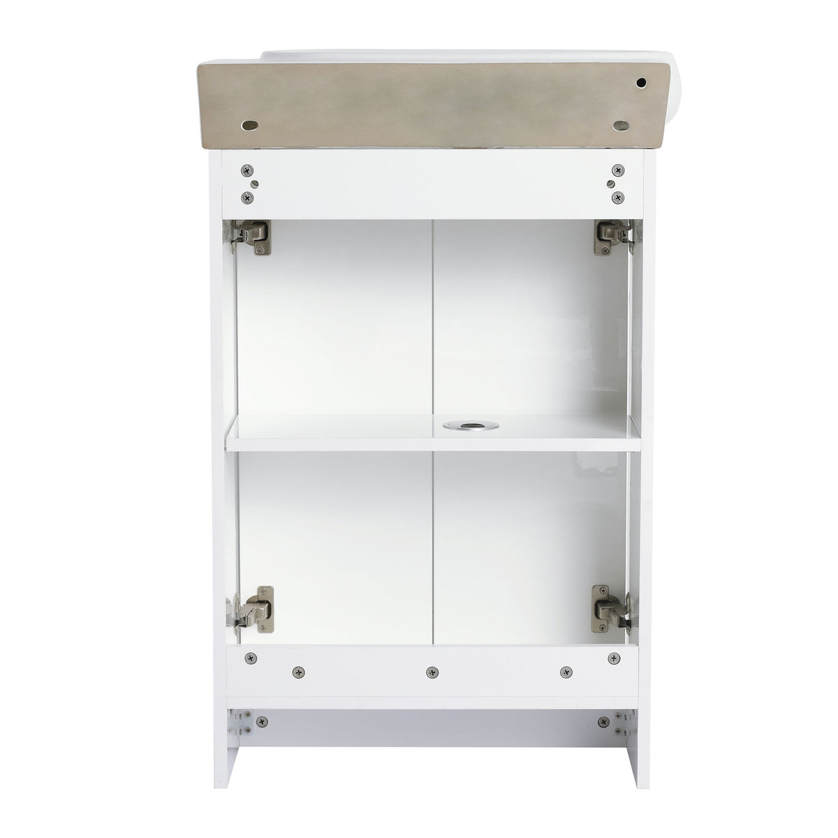 Freestanding Bathroom Vanity With Sink And Storage Rack, Soft Close Doors Base With Basin