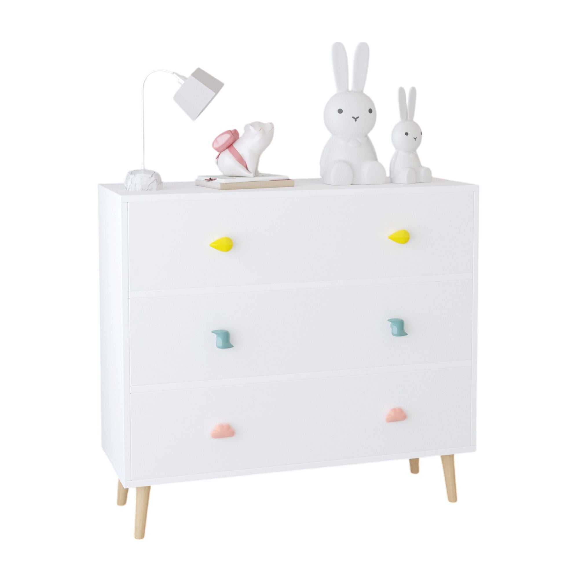 3 Drawer Dresser, Storage Cabinet With Anti Tip Safety