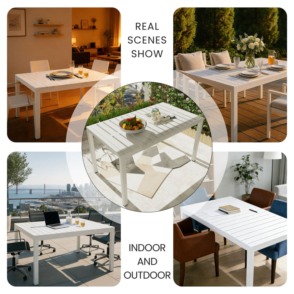 4 Pack Lounge Chair Set With Long Table