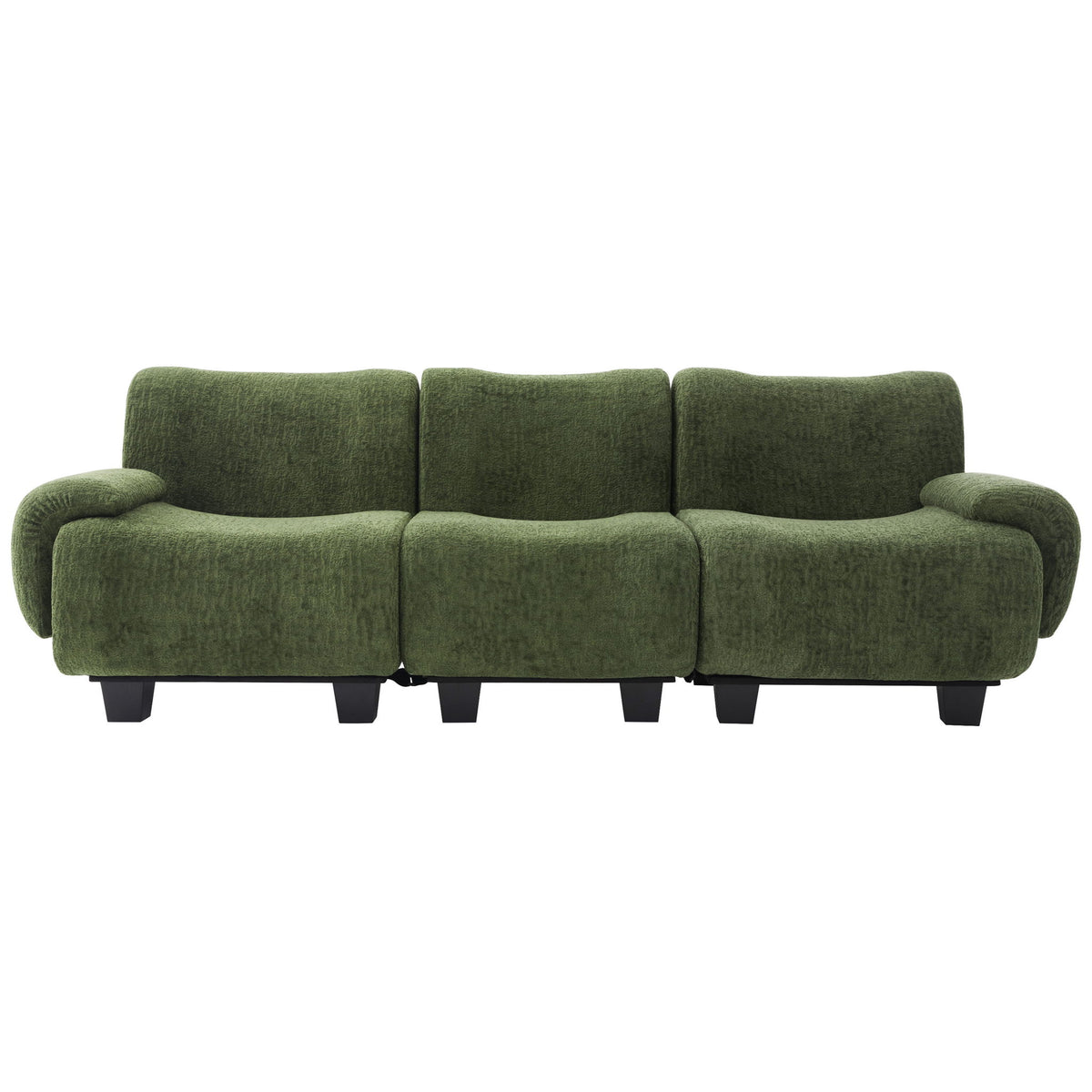 3 Seater Sofa Couch With Curved Armrests