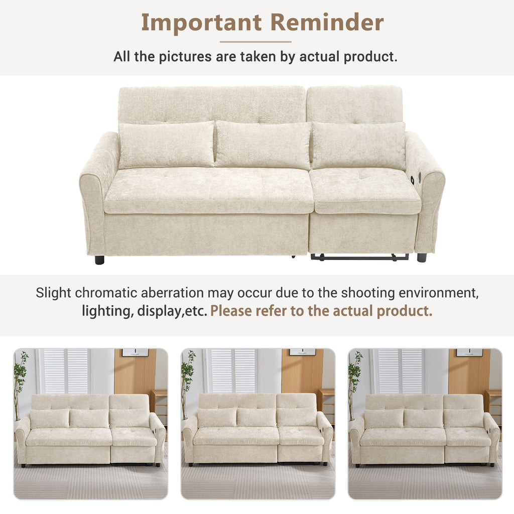 3 Seater Sofa Bed And Reversible Recliner