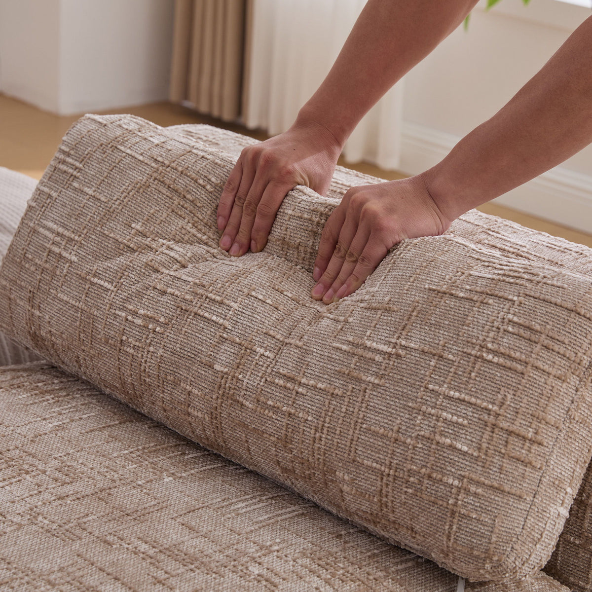 Modern Upholstered End Of Bed Bench With Armrests