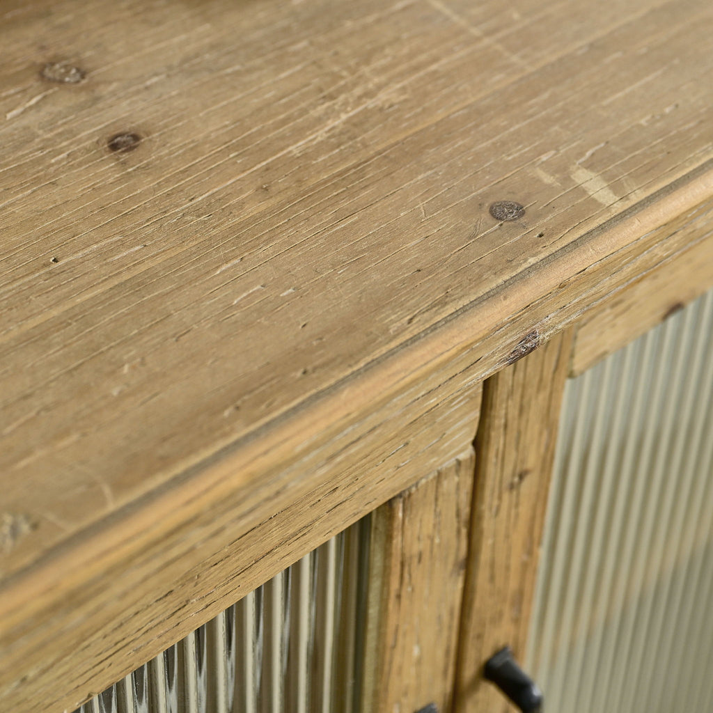 Rectangle Accent Sideboard Cabinet With Storage Shelf, Cabinet For Kitchen - Natural Wood