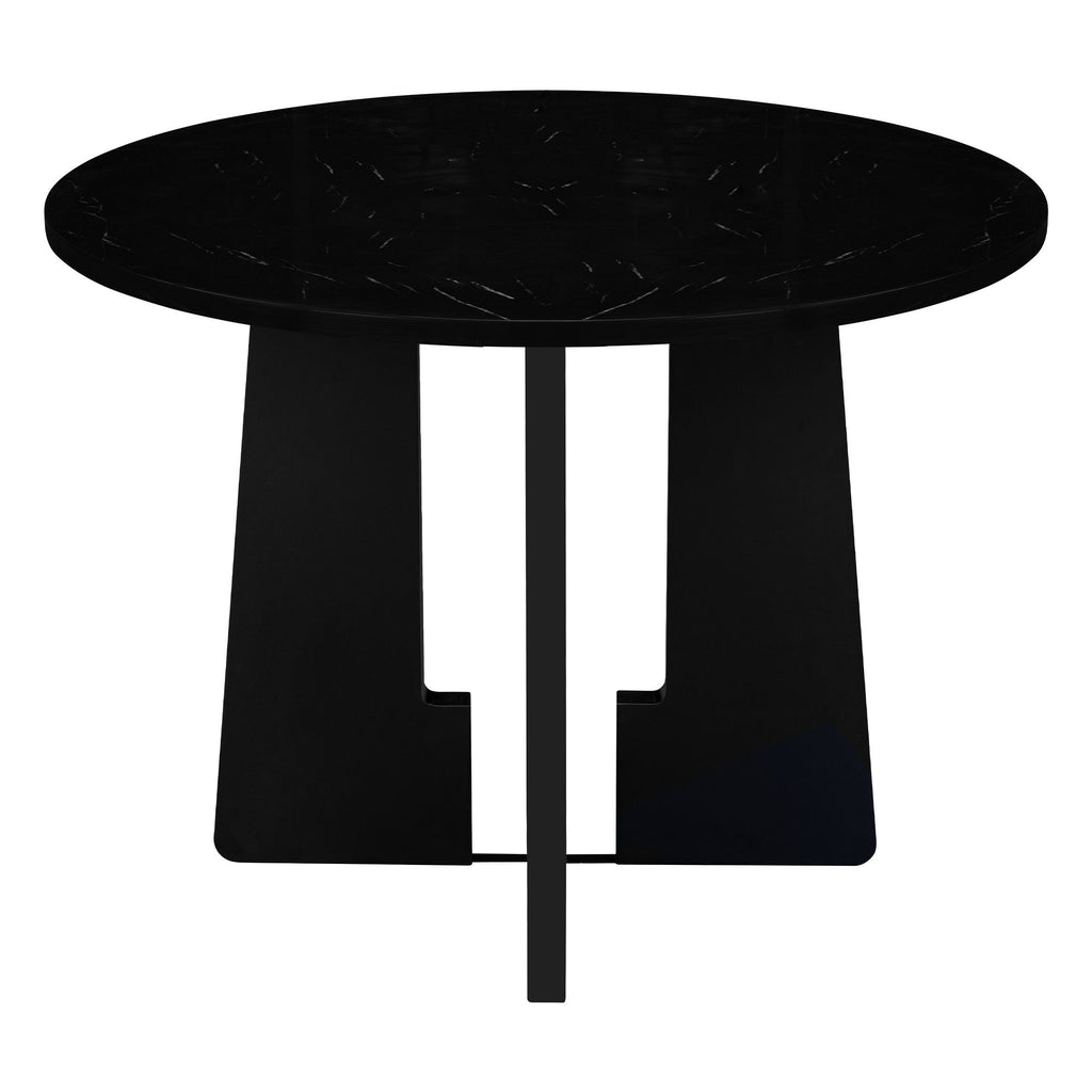 5 Piece Round Dining Table Set, Modern Dining Table And 4 Upholstered Chairs For Dining Room
