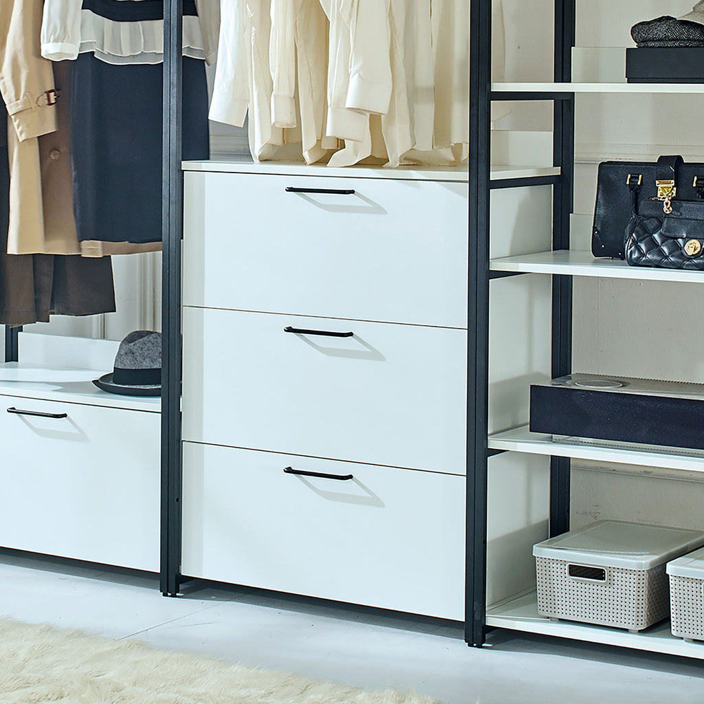 Fiona - Freestanding, Walk-In Closet System - White - Wood