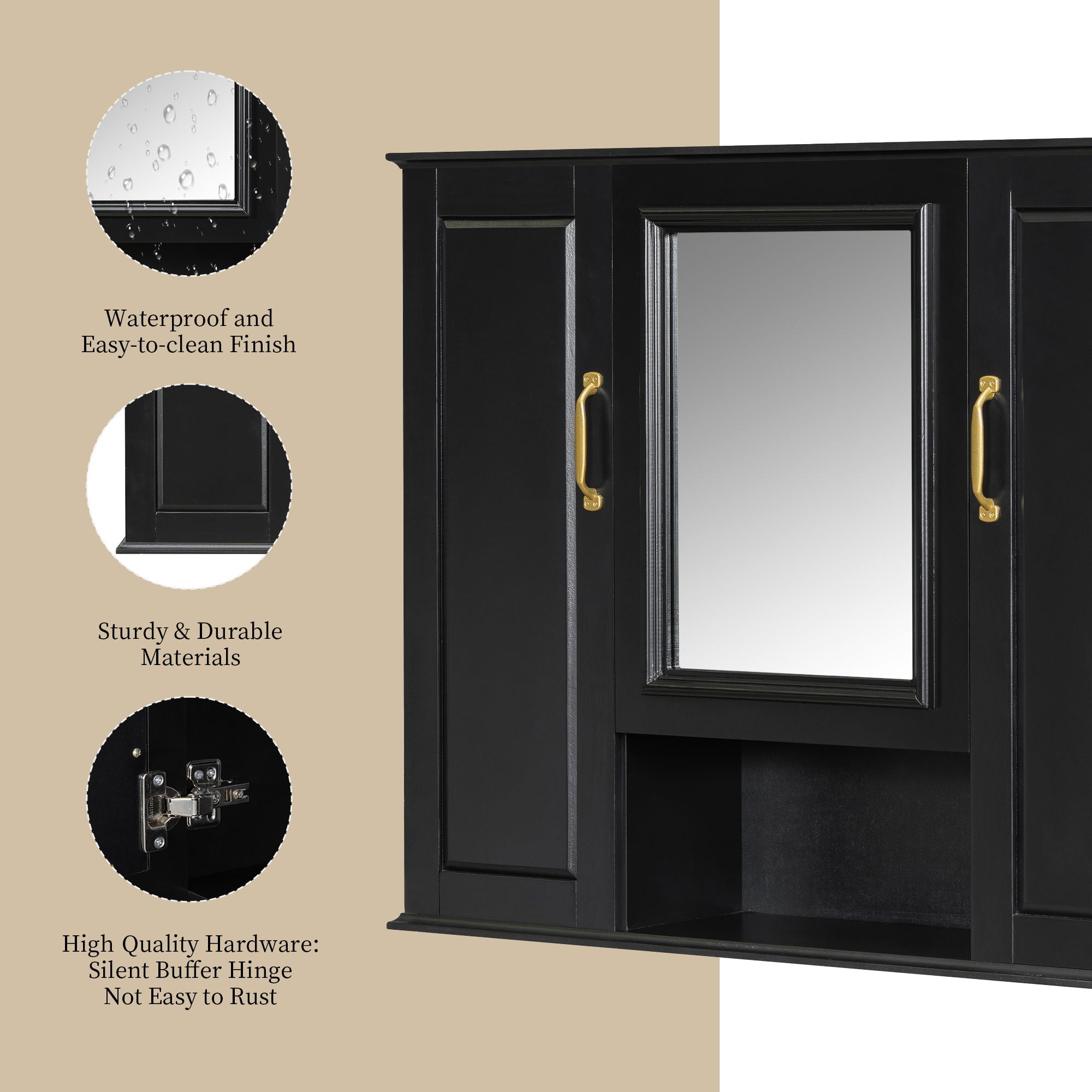 Modern Wall Mounted Medicine Cabinet With Mirror