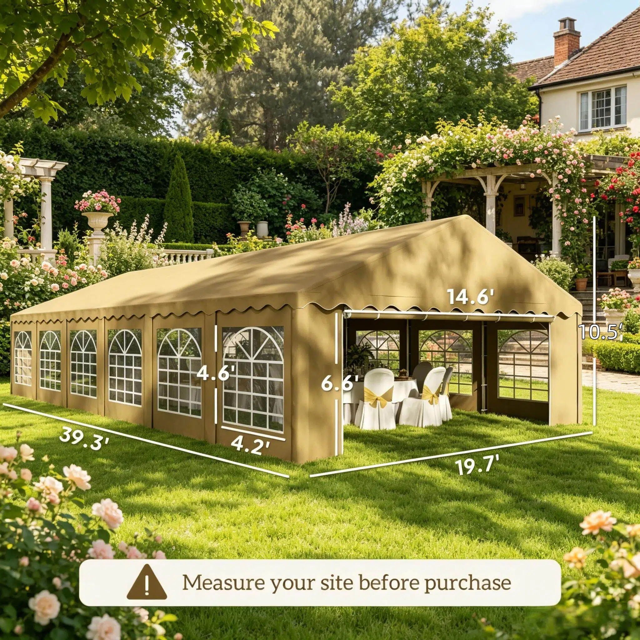 Outdoor Party Tent For Events - Brown