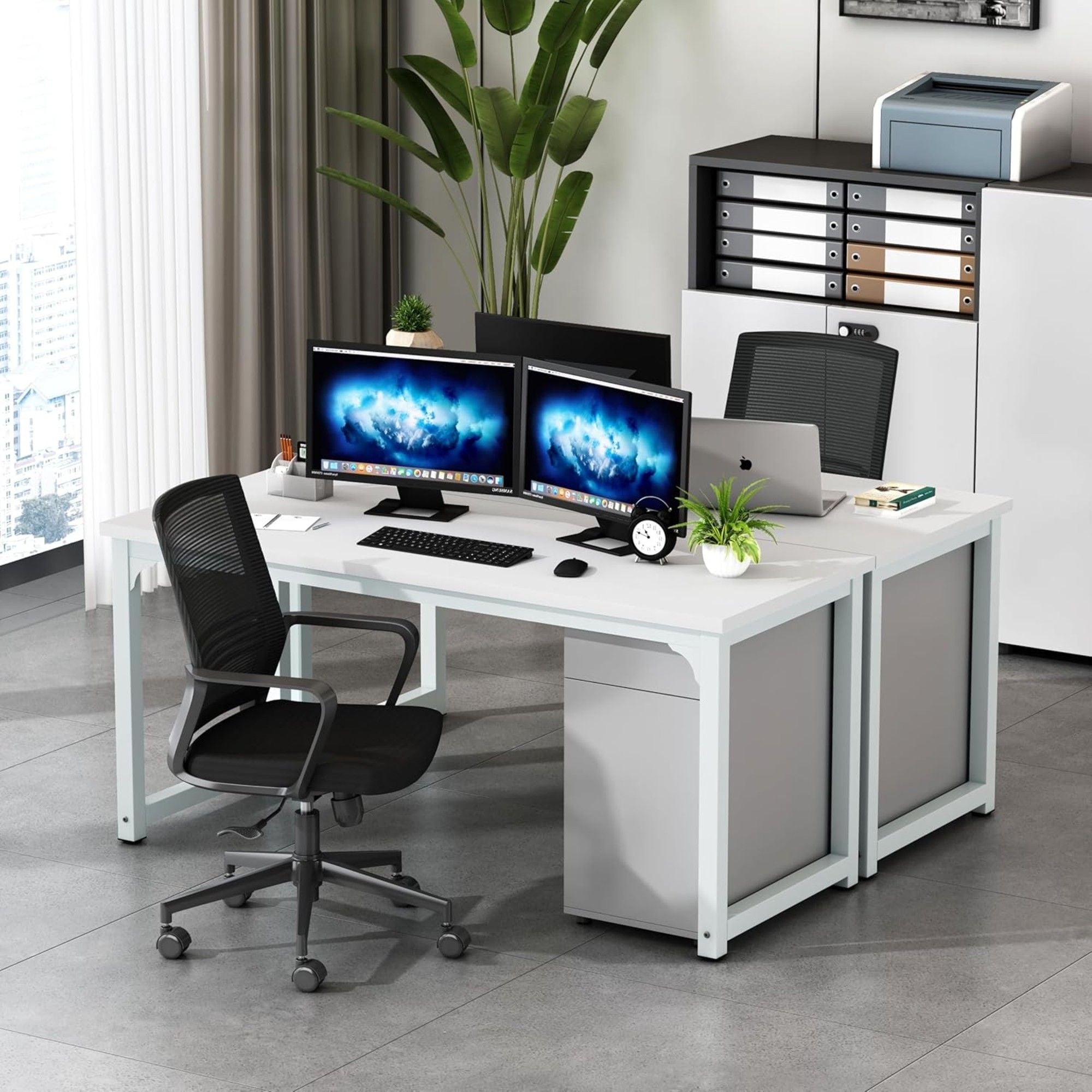 Executive Office Desk, Large Modern Computer Workstation