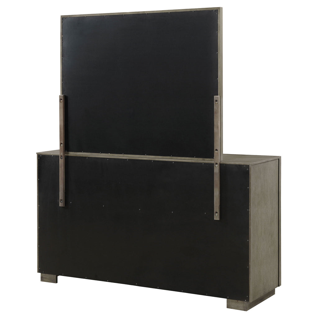 Prescott - 8 Drawer Dresser With Mirror - Brown