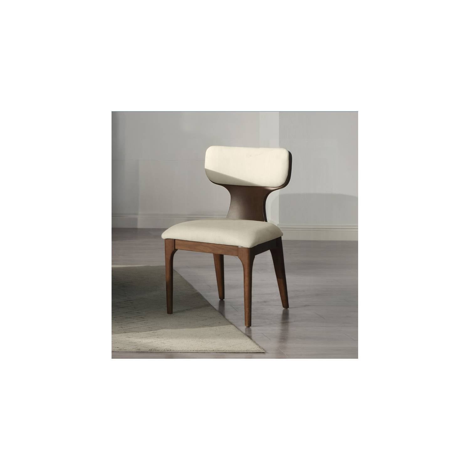 Koen - Side Chair (Set of 2) - Beige / Brown Oak