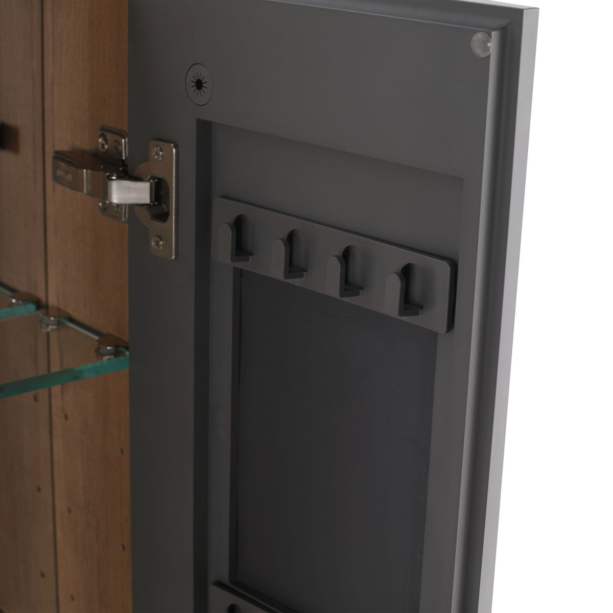 Wall Mounted Bathroom Cabinet With Adjustable Shelves, Storage For Vanity - Imitative Oak