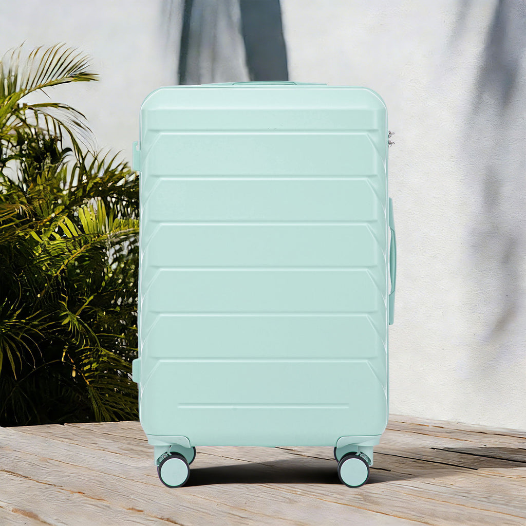 Hard Shell Luggage With Scratch Resistant Surface, 4 Wheels, Combination Lock & Side Hooks