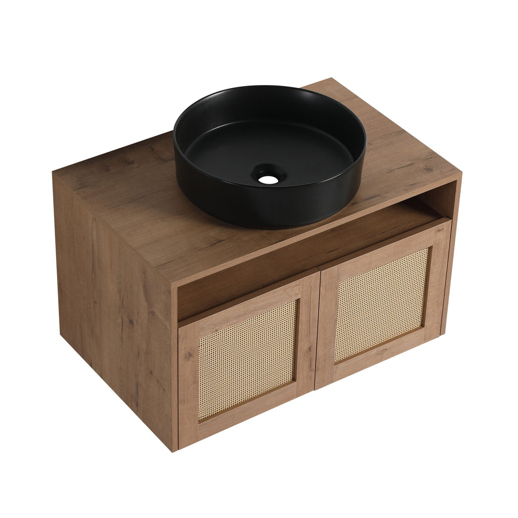 Bathroom Vanity & Art Sink, 2 Soft Close Doors, Float Mounting Design