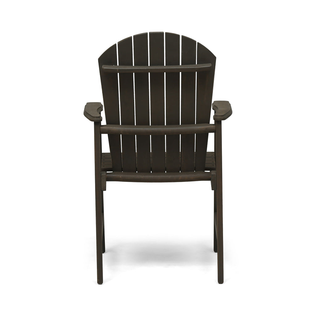Outdoor Weather Resistant Acacia Wood Adirondack Dining Chairs (Set of 2)