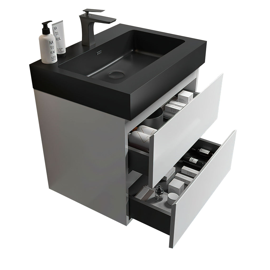 Alice - Bathroom Vanity With Large Storage, Sink, Wall Mounted