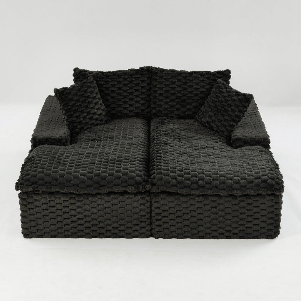 Double Chaise Lounge With Full Compressed Sponge