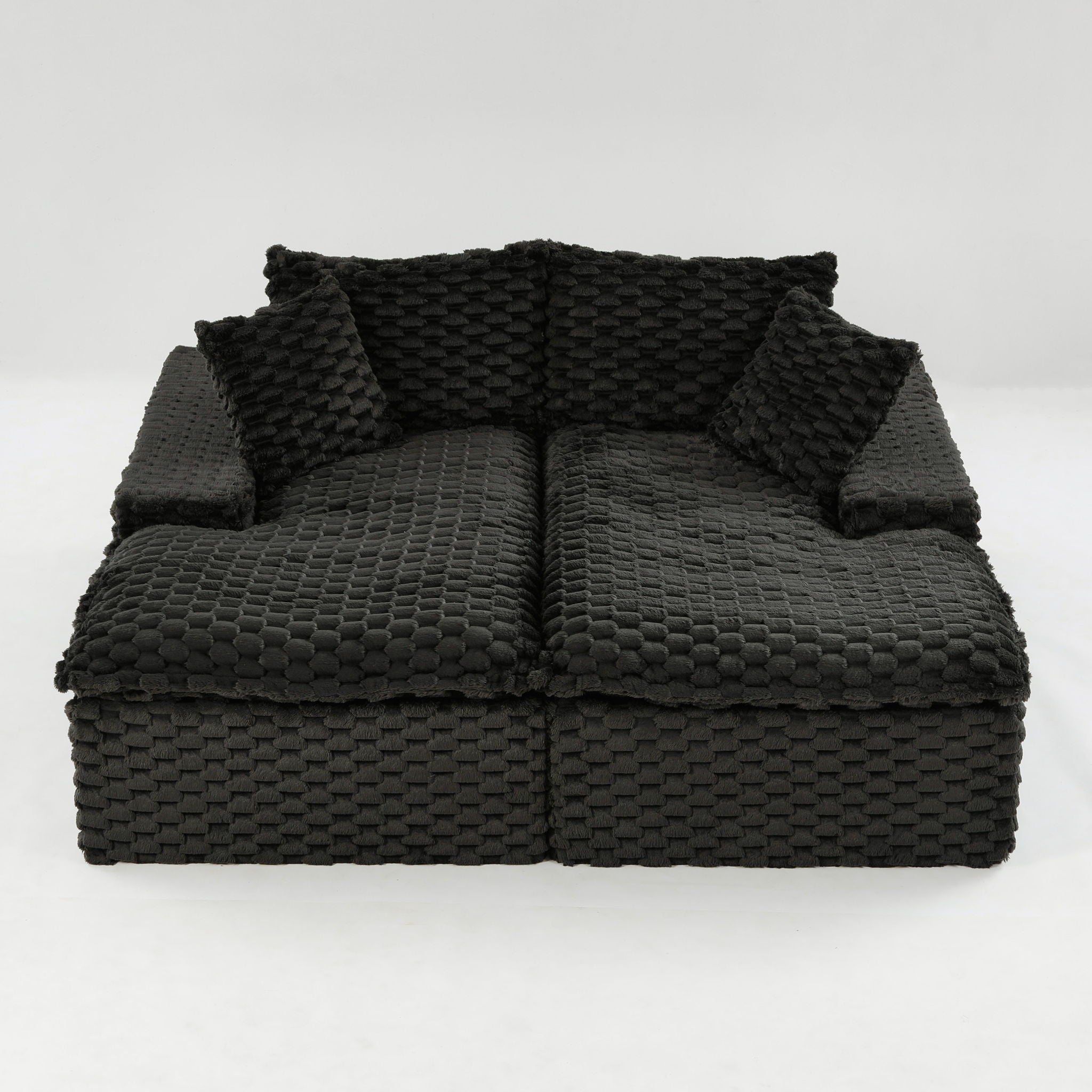 Double Chaise Lounge With Full Compressed Sponge