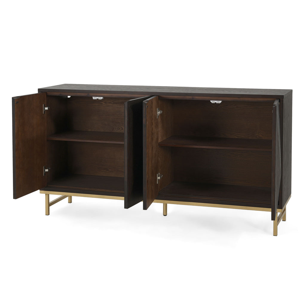 Tamid - Modern Wide Handcrafted Sideboard With Adjustable Shelves