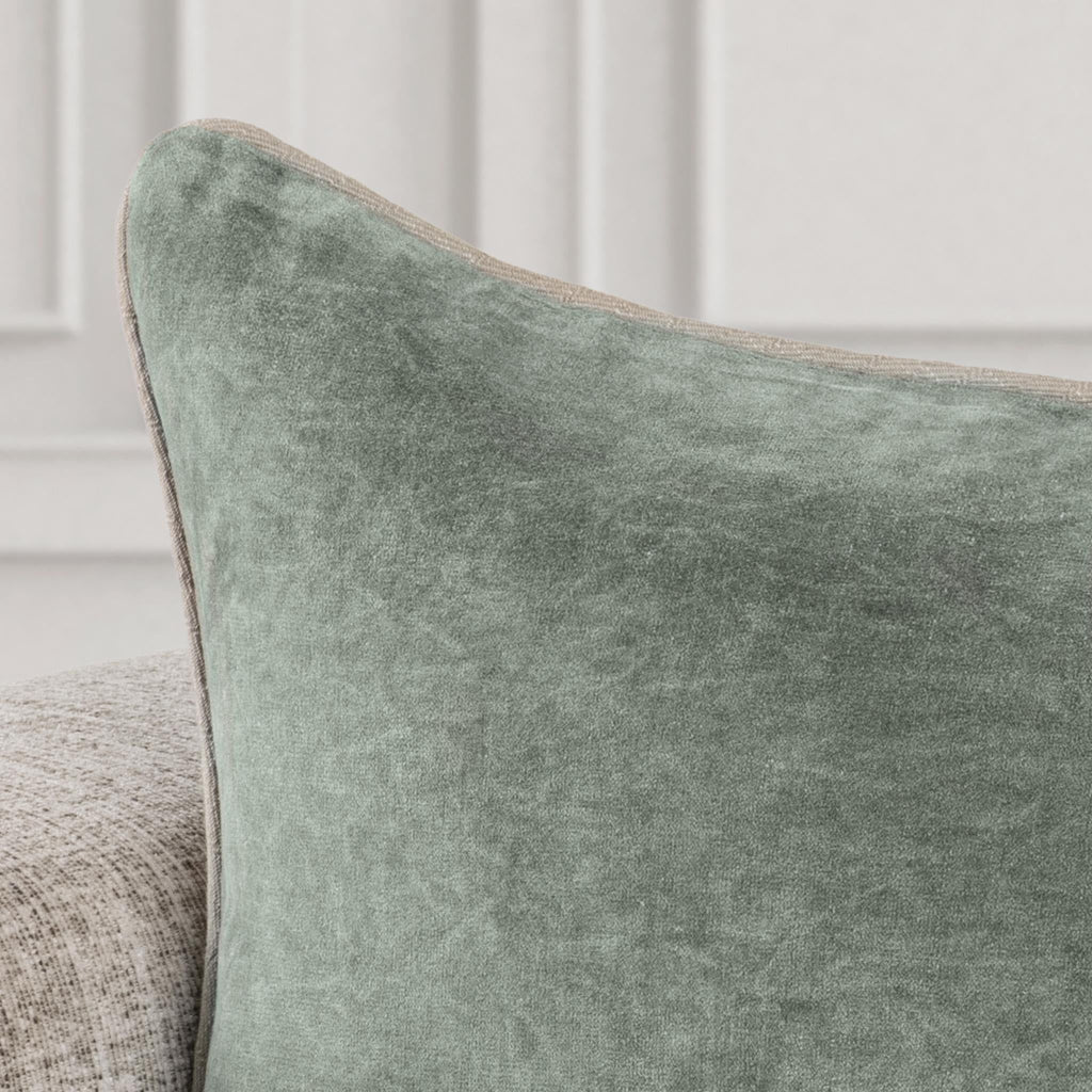 Heirloom Velvet - SLD Pillow - Bay Green