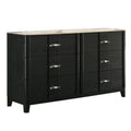 Opel - 6 Drawer Dresser - Black