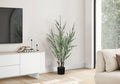 44" Tall, Artificial Plant, Eucalyptus Tree, Indoor, Faux, Fake, Floor, Greenery, Potted, Real Touch, Decorative - Green / Black