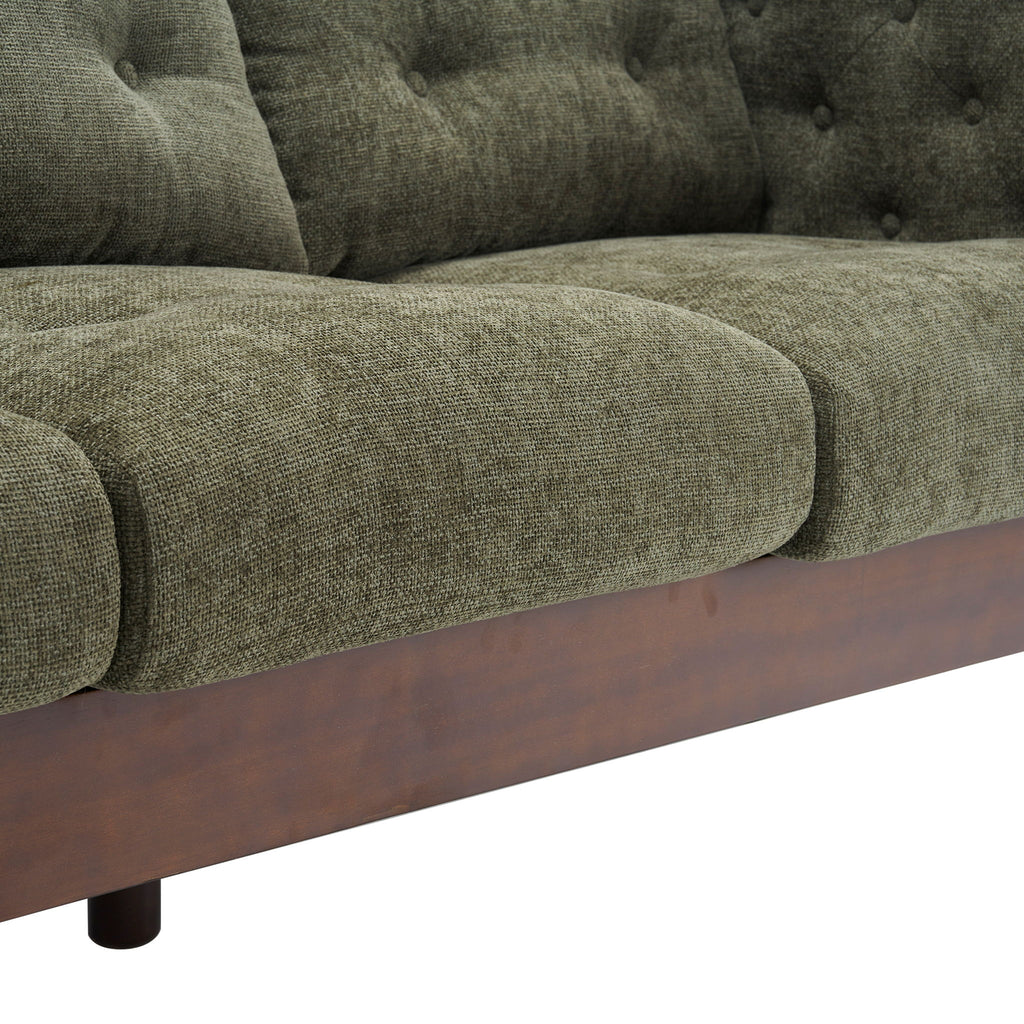 Upholstered Sofa Modern 3 Seater Sofa Couch With Tufted Design For Living Room