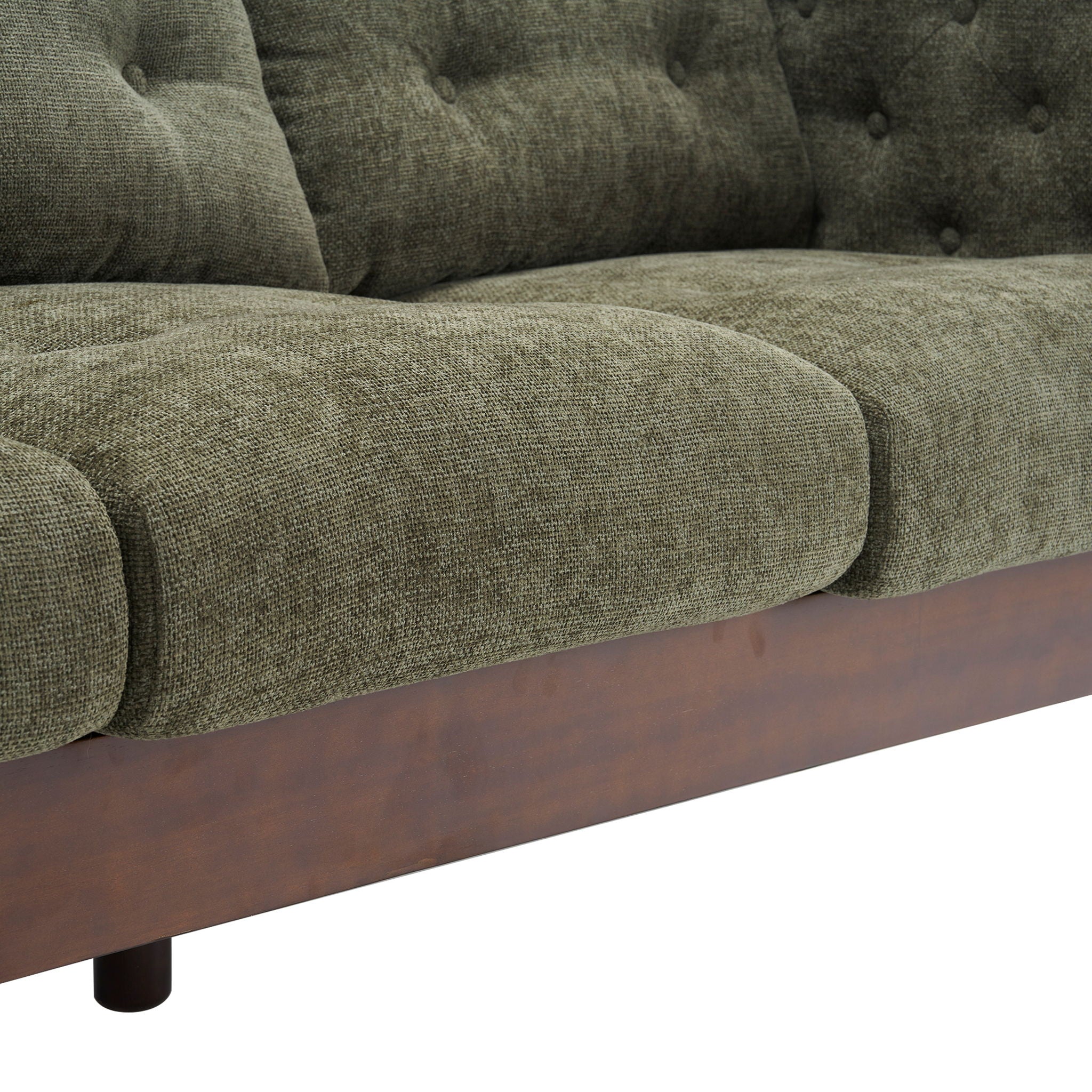 Upholstered Sofa Modern 3 Seater Sofa Couch With Tufted Design For Living Room