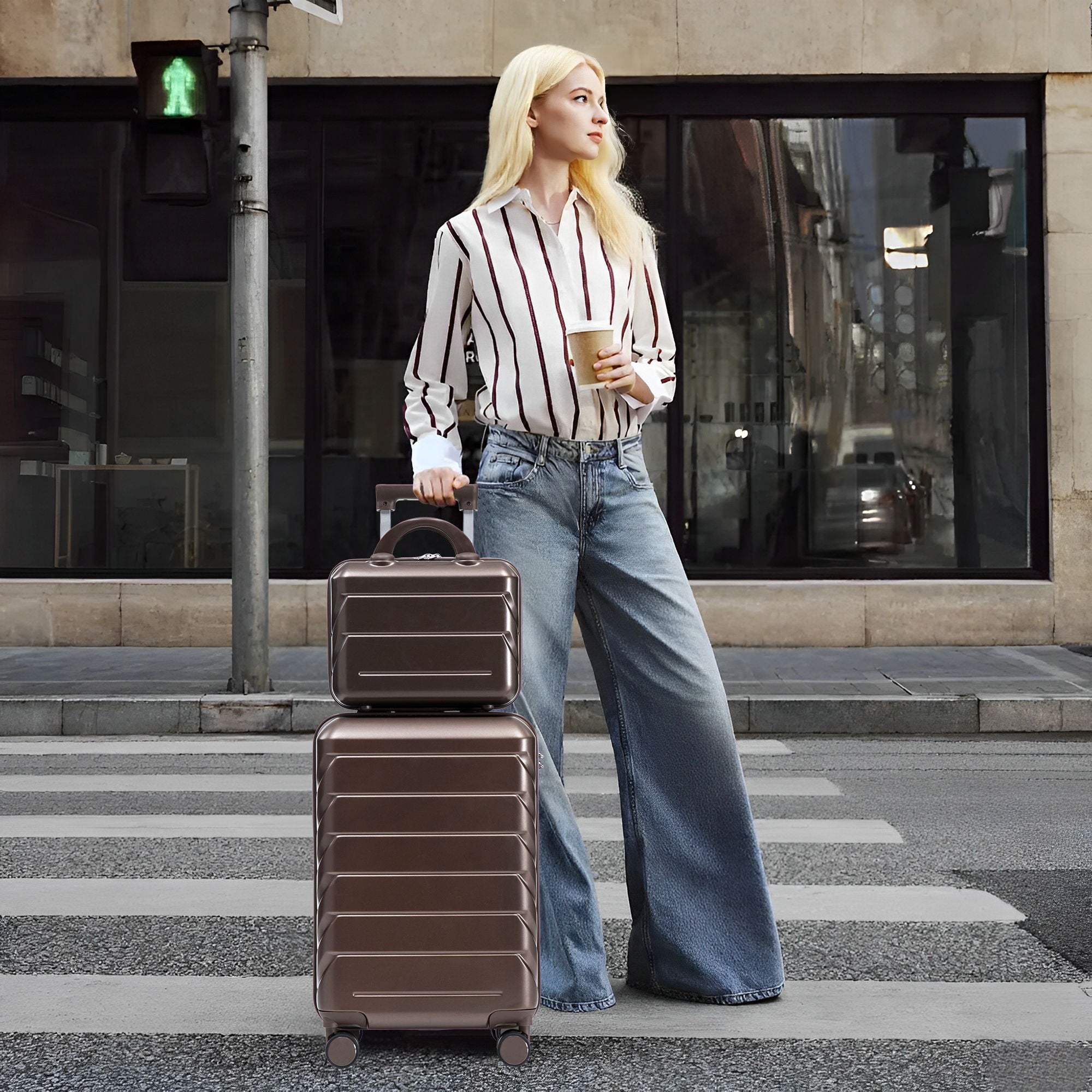Spinner Luggage Set With Combination Lock