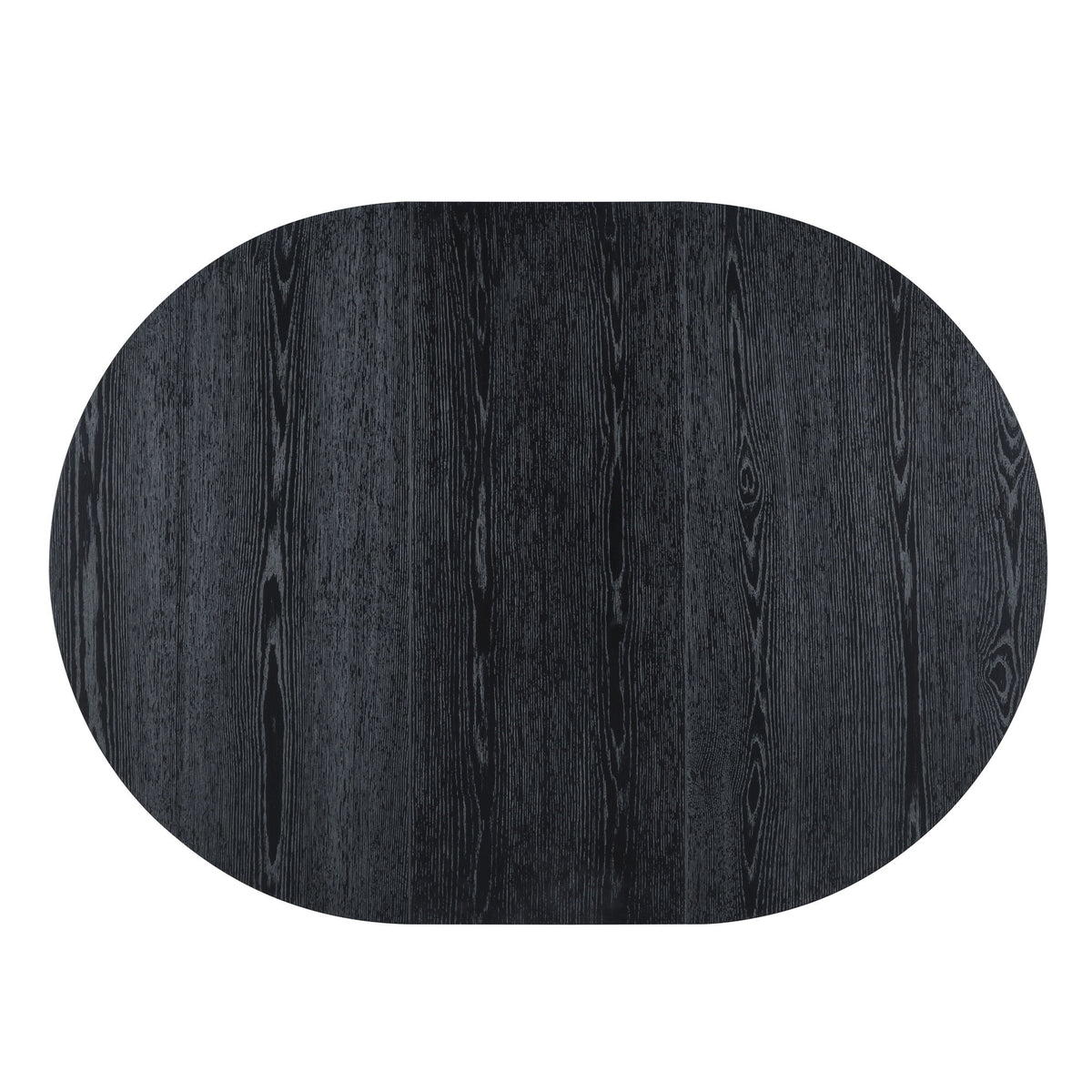 5 Piece Dining Set Extendable Round Table And 4 Chairs - Black / Oak