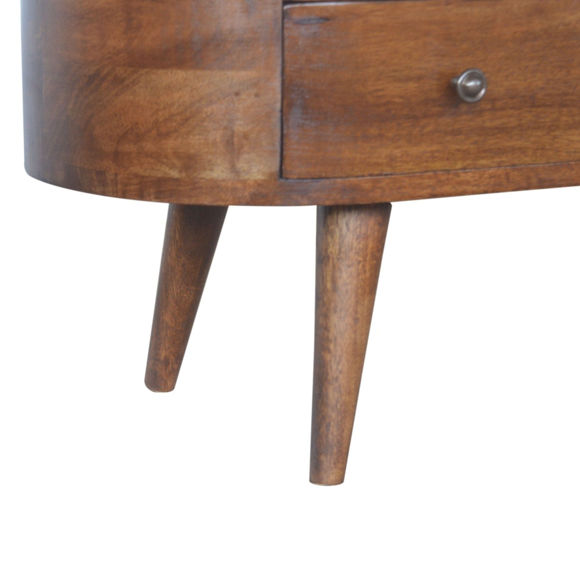 Solid Wood Rounded Entertainment Unit