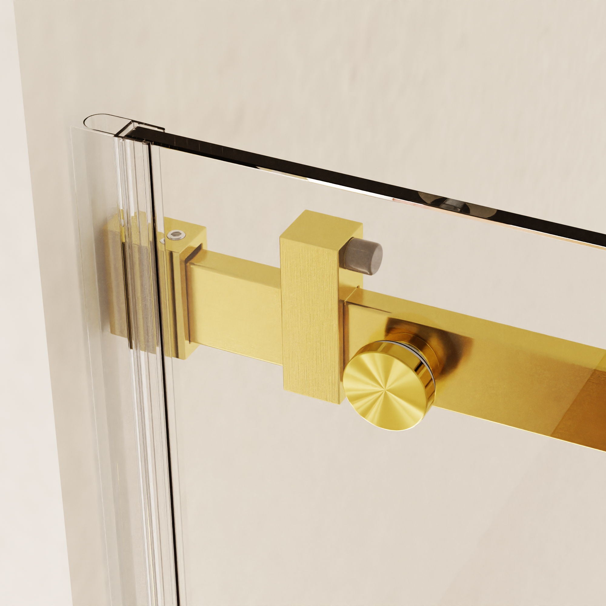 Frameless Single Sliding Shower Door, Sgcc Tempered Glass, Reversible