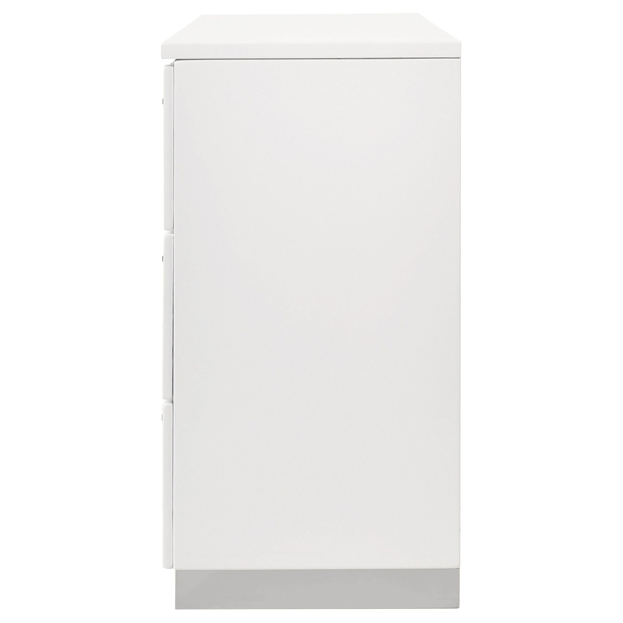 Dulcey - 6 Drawer Dresser With Accents, Bedroom Storage - Gloss White