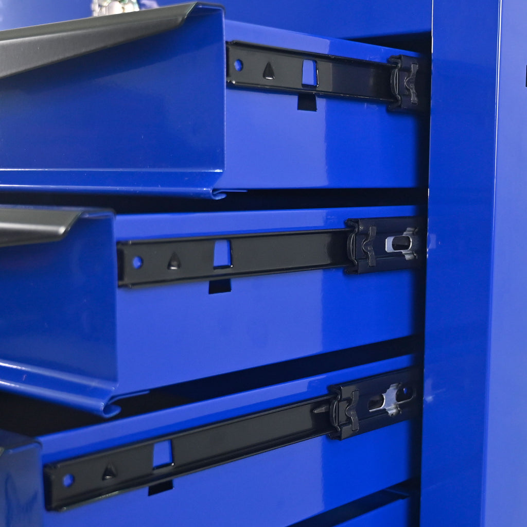 Rolling Metal Tool Chest With Drawers, Steel Storage Cabinet With Ball Bearing Slides
