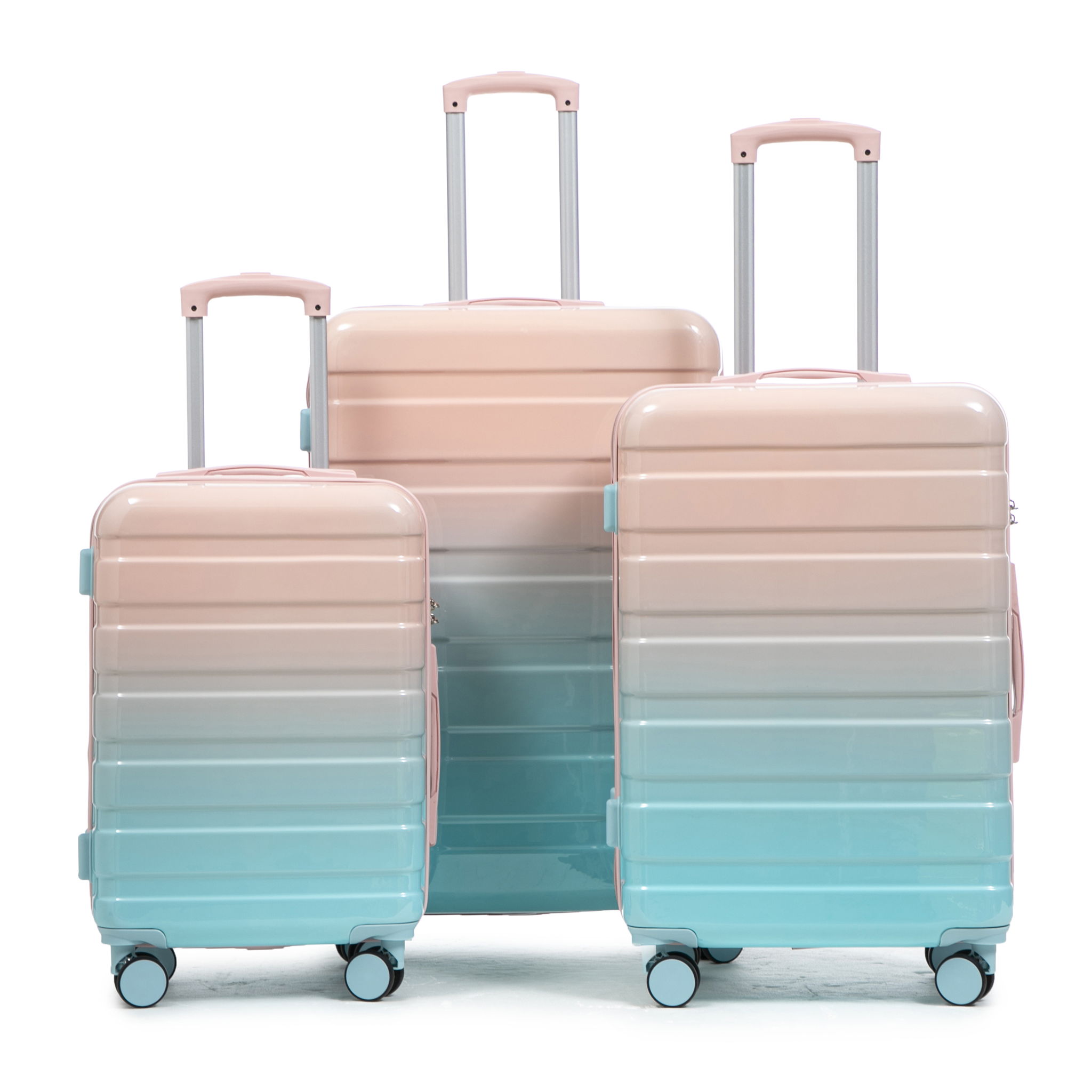 Luggage Set 20" /24" /28" With Combination Lock And Silent Wheels