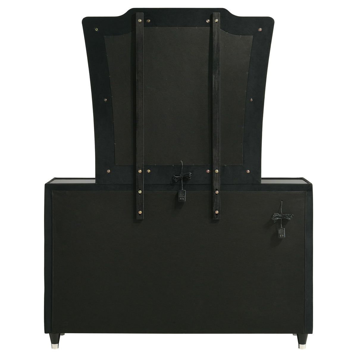 Mika - 8 Drawer LED Dresser With Mirror - Black