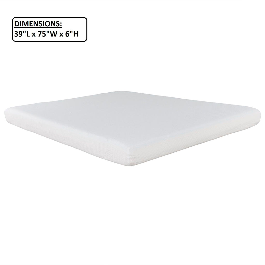 6" Firm Gel Memory Foam Mattress In A Box, Soft Double Layered Mattress Bed - White - Full