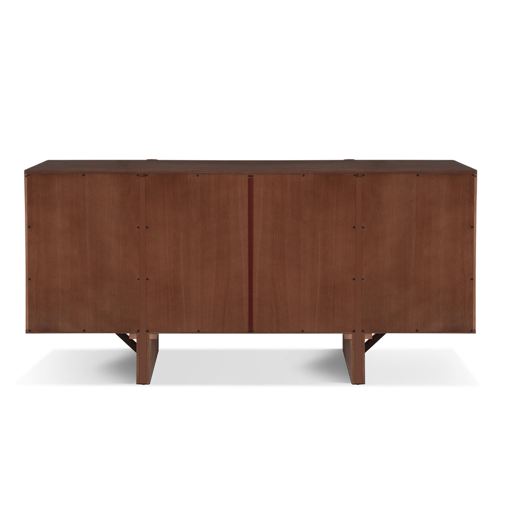 Govanny - Storage Sideboard With Adjustable Shelves & Rubberwood Legs - Espresso
