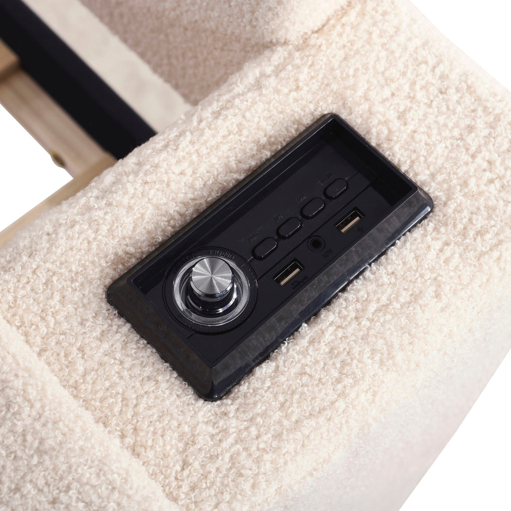 Upholstered Daybed With Storage Armrests, Trundle And Latest Integrated tooth Audio System