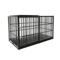 Extra Large Heavy Duty Dog Crate With Removable Pans For Dogs - Black