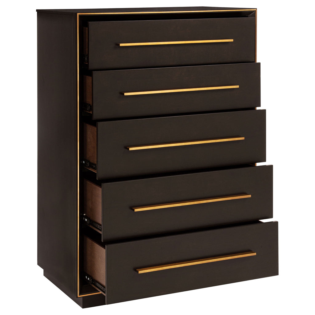 Prescott - 5 Drawer Chest - Brown