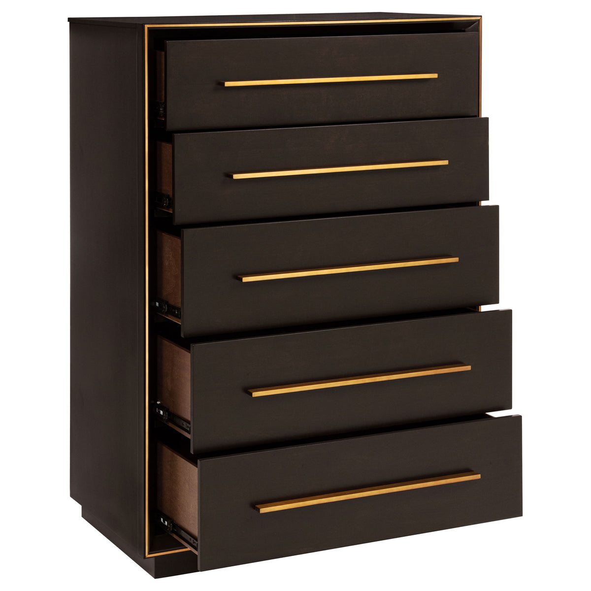 Prescott - 5 Drawer Chest - Brown