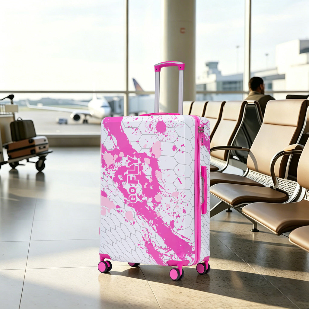 Luggage With Printed Pattern, Combination Lock