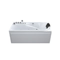 Xavier - Single Corner Massage Bathtub - Milk White