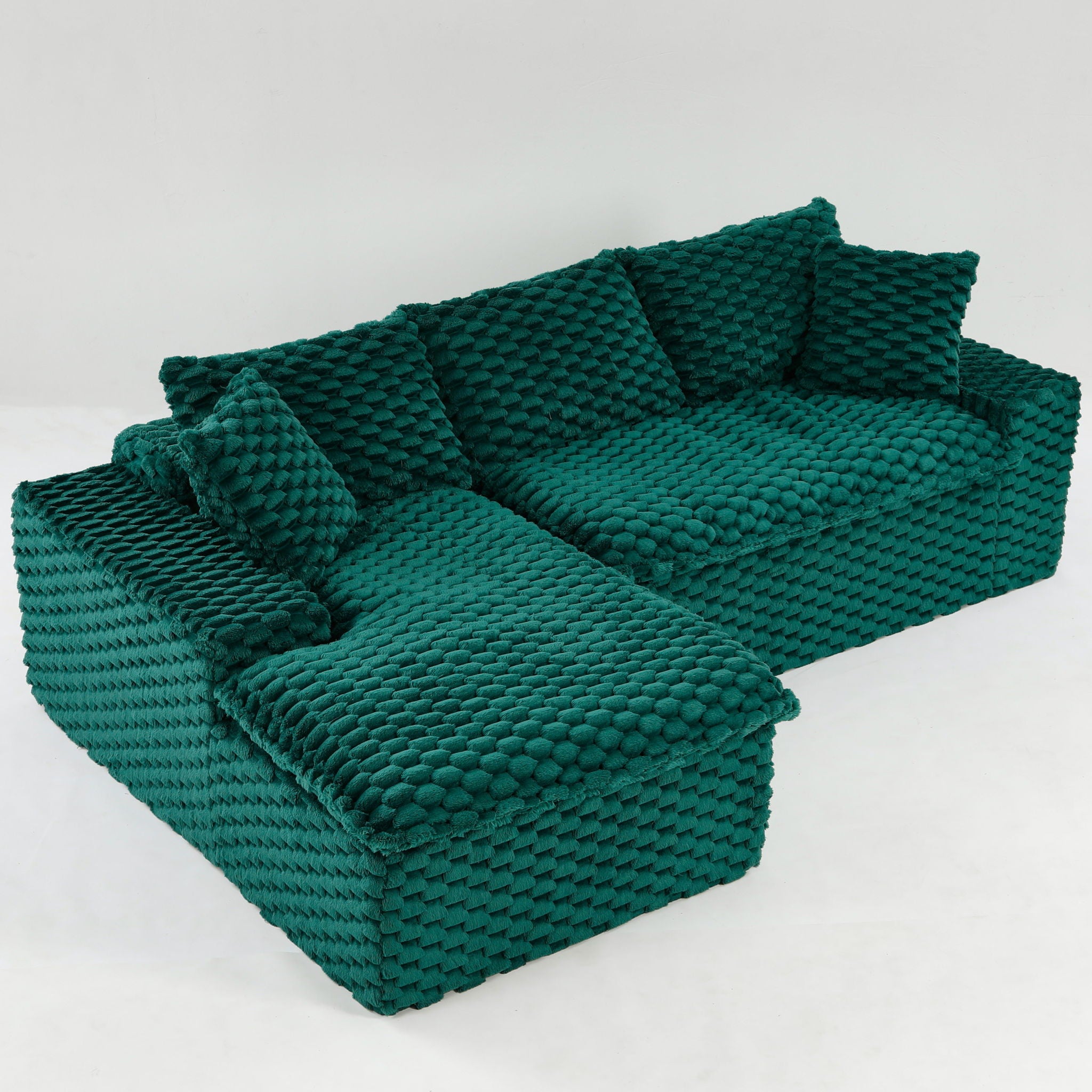 Modular Sofa, Convertible Twin Seat With Chaise Lounge